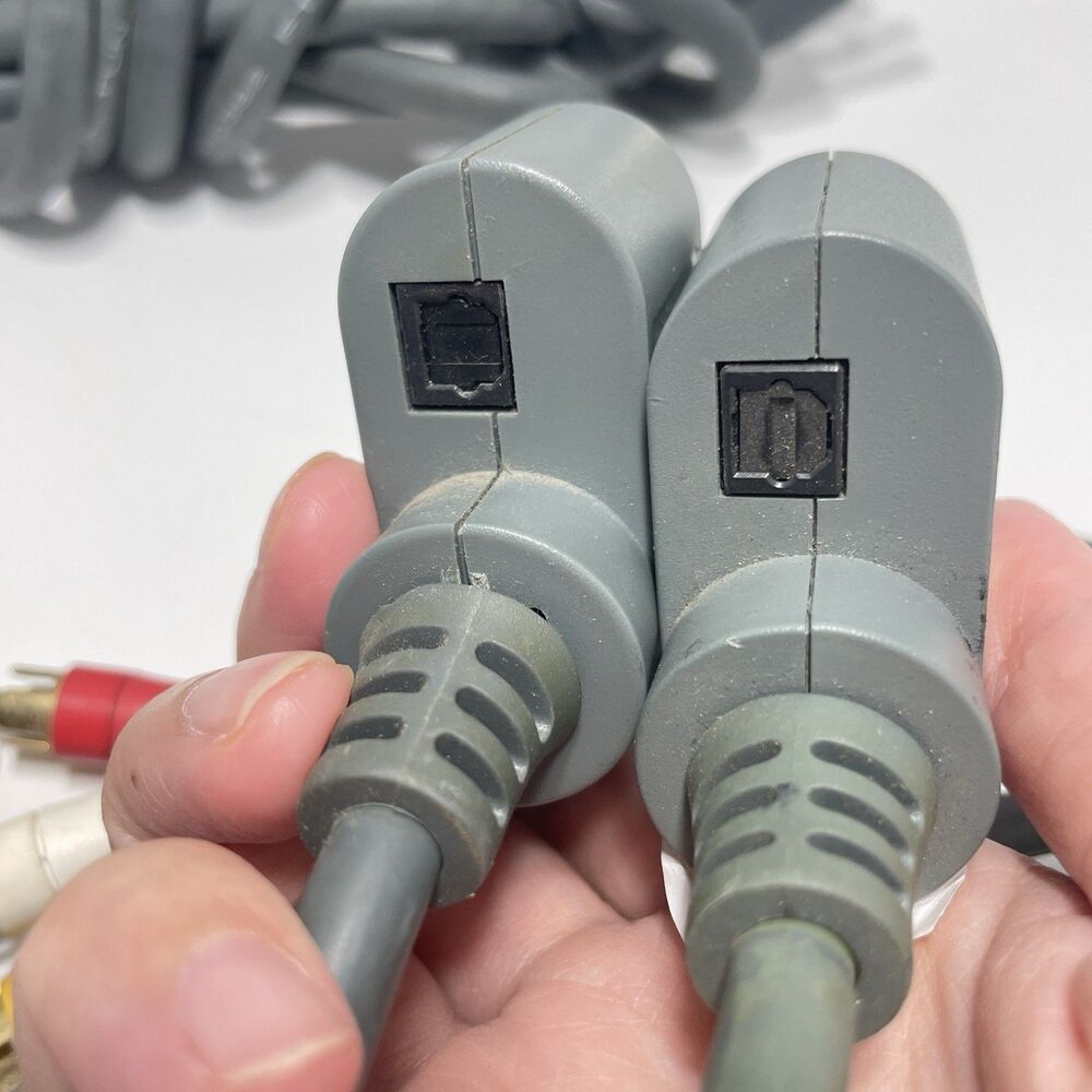 Oem Xbox 360 Component HD AV Cables Lot of 2 & AC Power Cord Gray Untested - Picture 4 of 8